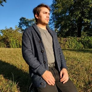 NWT Banana Republic Wool-Blend Woven Cardigan Sweater